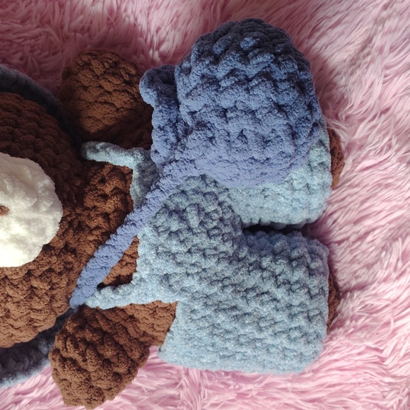 Blueberry Crochet Teddy Bear - Picture 3 of 4